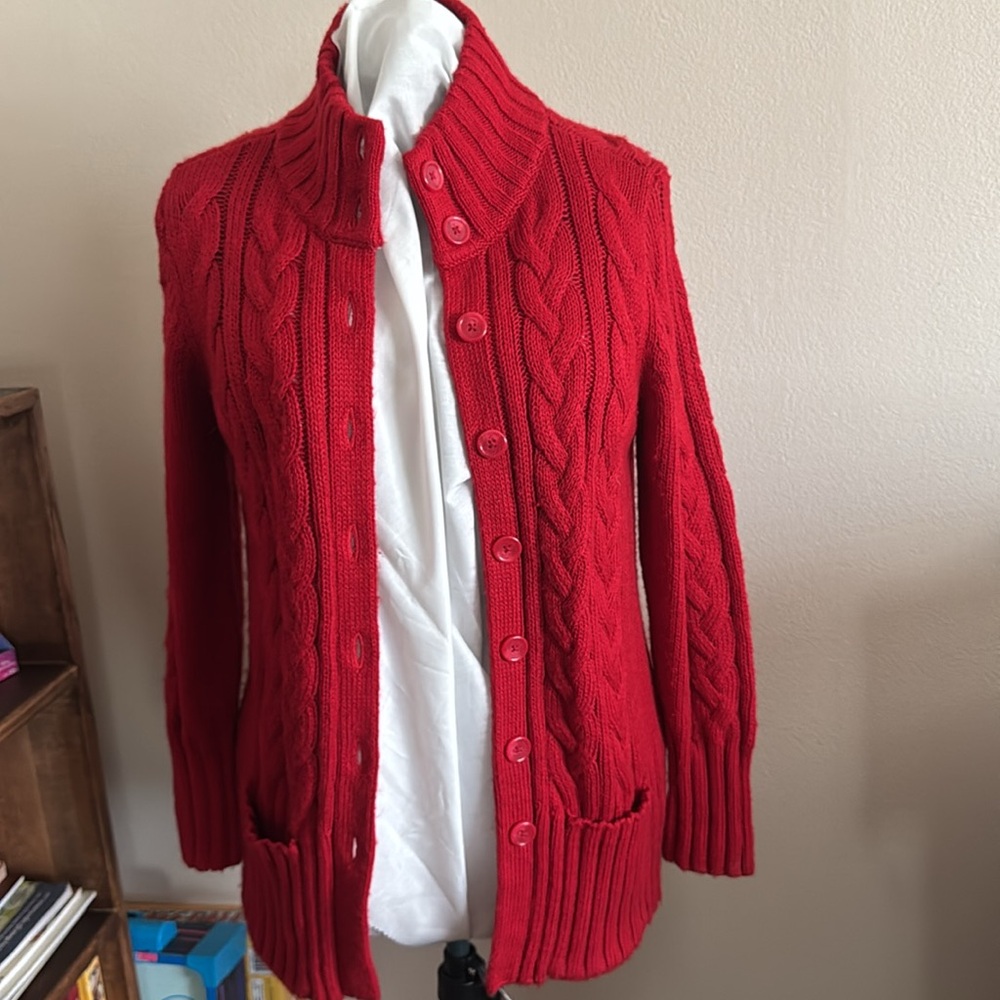 Coldwater Creek Red Sweater